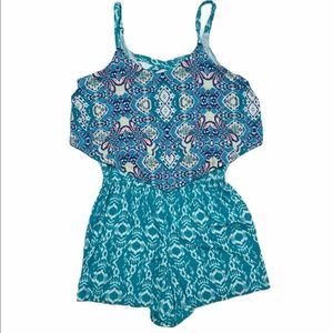 EUC Mia Chica Printed Mini Romper XS
